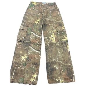 Revice Denim Womens The Amelia Oakland Baggy Wide Leg Camo Cargo Pants Size 24